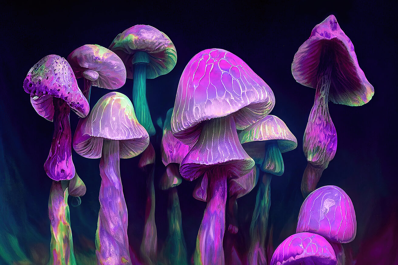 Purple Magic Mushrooms